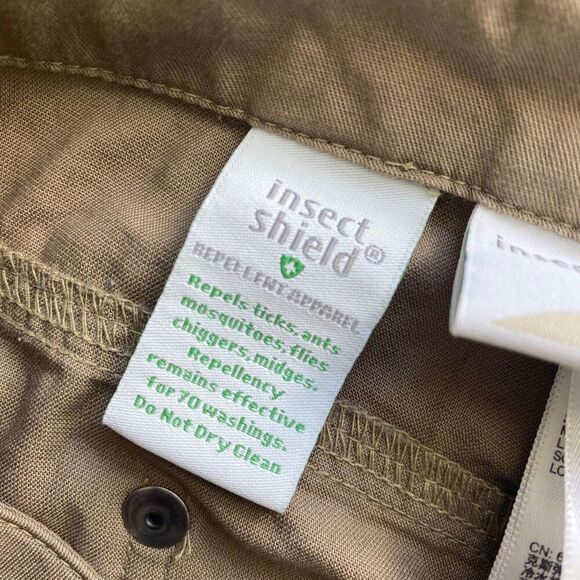ExOfficio Insect Shield Pants Women Size 10 Khaki Tan Mid-Rise Hiking Nomad Pant - Picture 8 of 8